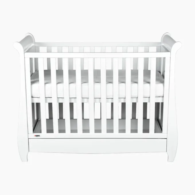 Poza cu Patut bebelusi / copii lemn Maria alb